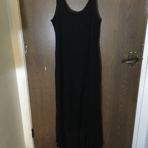 Exhilaration Hi lo Midi Black Lace Dress Size Lg